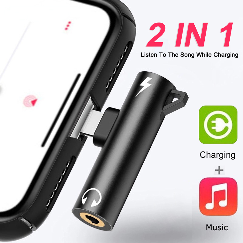 Earphone Splitter Jack - 2 IN 1 Audio Charging Headphone