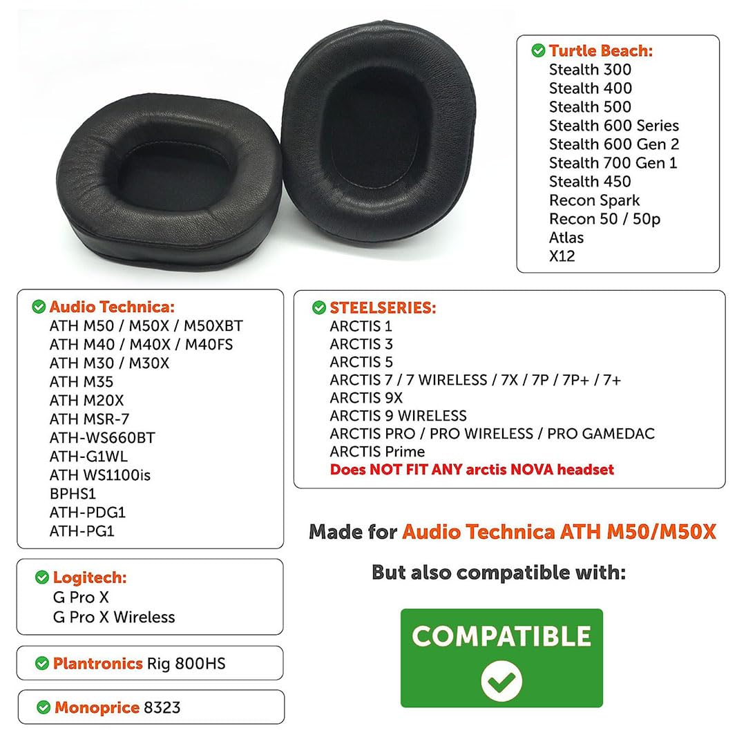 Replacement Lambskin Earpads f - Audio Technica Headphone Ath-M50X review and price
