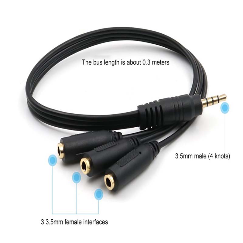 1Pc 3.5mm 3 Way Port Aux Multi - Earphone Splitter Jack review and price