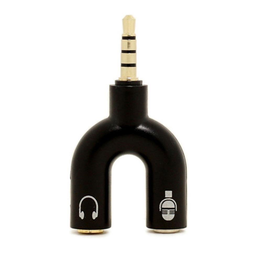 1PC Dual 3.5MM U Type Adapter  - Earphone Splitter Jack review and price