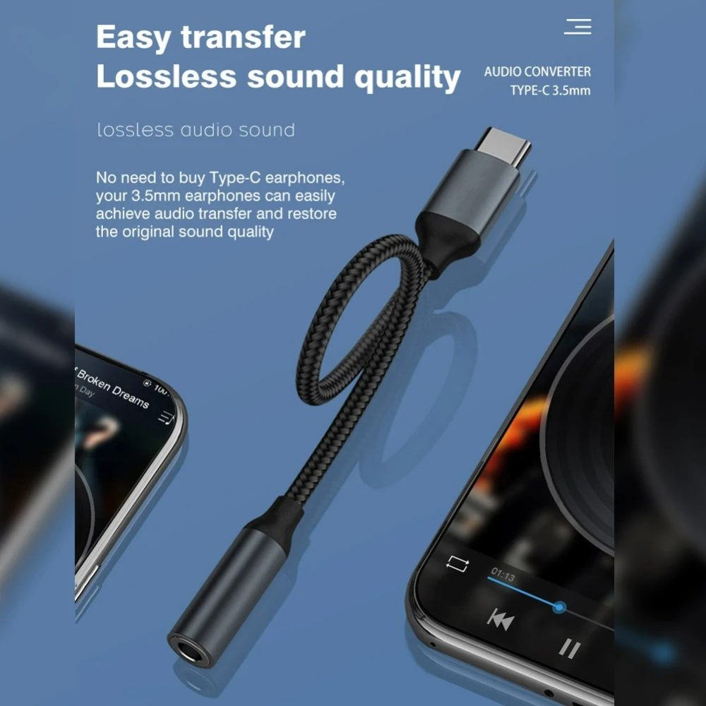 USB Type C To 3.5mm Audio Adap - Audiophile Headphone Wired review and price