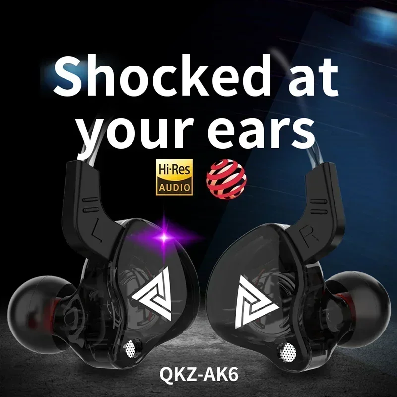 NEW QKZ AK6 Copper Driver HiFi - Wired Earphone Mic review and price