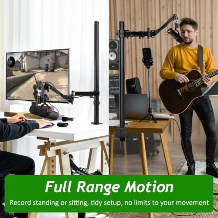 Mic Boom Arm, Adjustable Heigh - Shure Mic Sm7B review and price